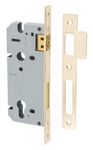 6030 - 85mm Euro Roller Mortice Lock - 45mm Backset - Polished Brass