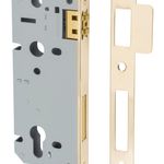 6030 - 85mm Euro Roller Mortice Lock - 45mm Backset - Polished Brass