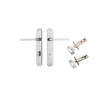 Baltimore Lever - Oval Backplate Privacy Kit with Privacy Turn
