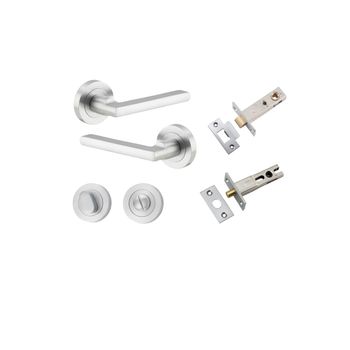 Baltimore Lever - Round Rose Privacy Kit with Separate Privacy Turn