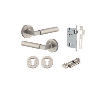 Berlin Lever - Round Rose Entrance Kit with High Security Lock