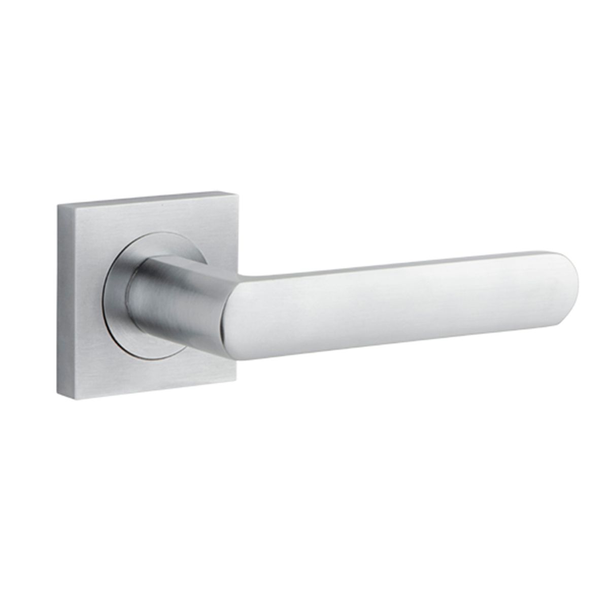 21185 - Osaka Lever - Square Rose - Brushed Chrome - Passage