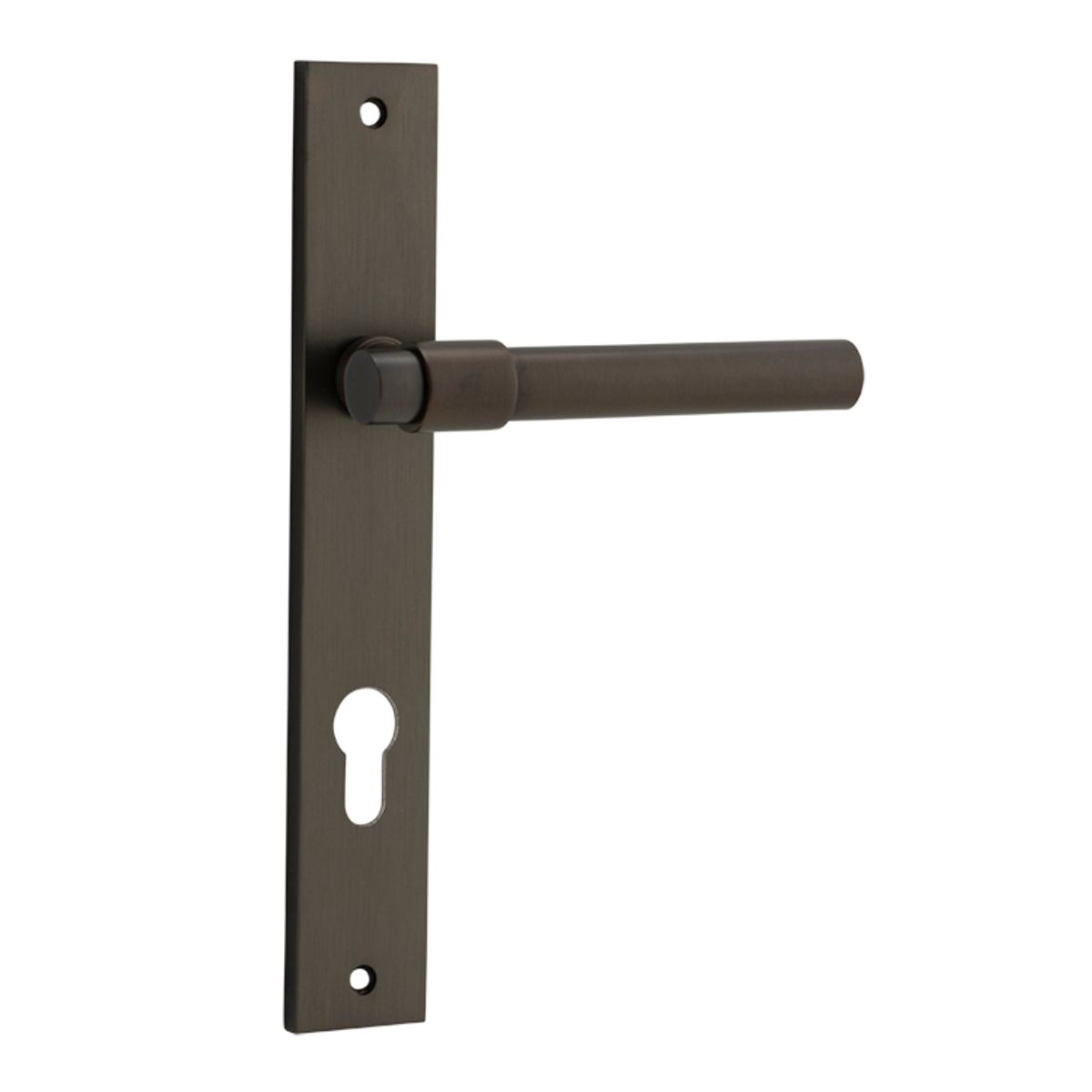 10896E85 - Helsinki Lever - Rectangular Backplate - Signature Brass - Entrance