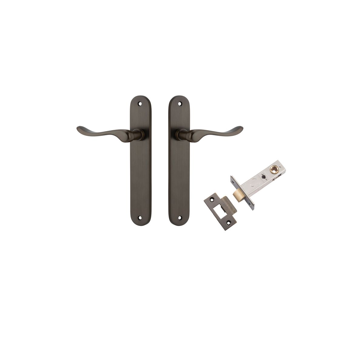10924KPASS60 - Stirling Lever - Oval Backplate Passage Kit - Signature Brass - Passage