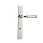 14206P85 - Verona Lever - Rectangular Backplate - Polished Nickel - Privacy