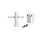 11780KENTR60KT - Sarlat Lever - Chamfered Backplate Entrance Kit with High Security Lock - Polished Chrome - Entrance