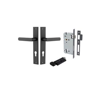 Osaka Lever - Rectangular Backplate Entrance Kit with High Security Lock