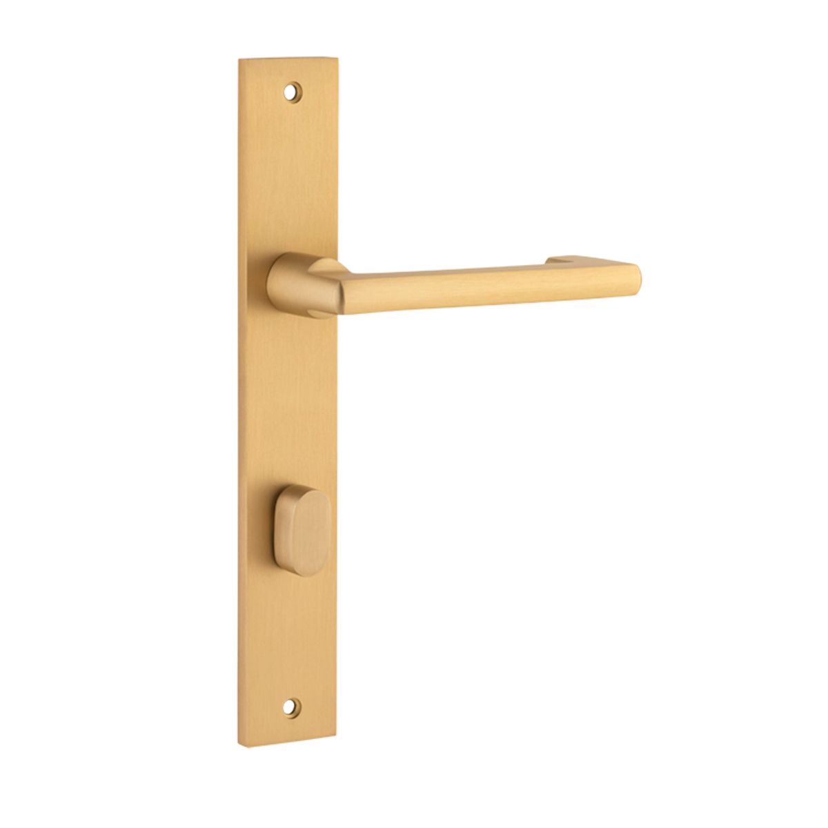 15348P85 - Baltimore Return Lever - Rectangular Backplate - Brushed Brass - Privacy