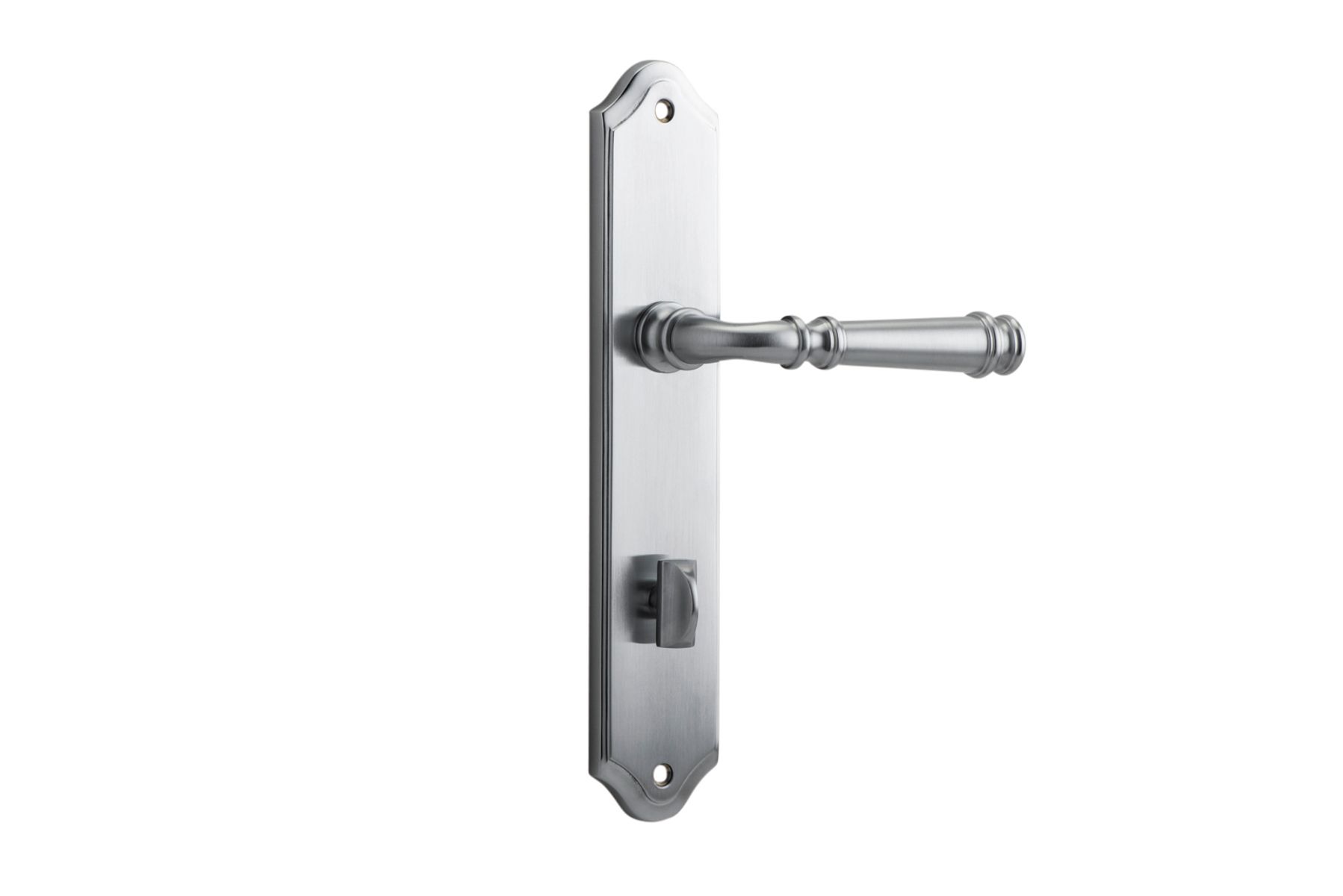 12218P85 - Verona Lever - Shouldered Backplate - Brushed Chrome - Privacy