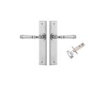 12286KPASS60 - Verona Lever - Chamfered  Backplate Passage Kit - Brushed Chrome - Passage