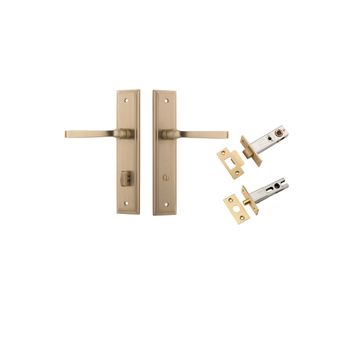 Annecy Lever - Stepped Backplate Privacy Kit with Privacy Turn