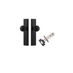 12842KPASS60 - Guildford Knob - Stepped Backplate Passage Kit - Matt Black - Passage