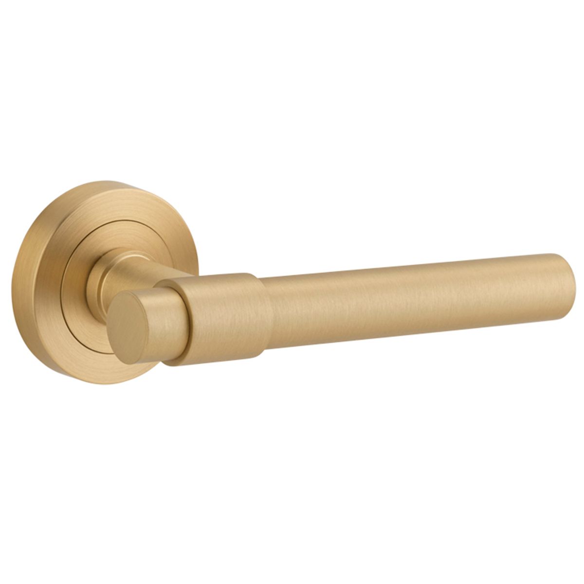 20626 - Helsinki Lever - Round Rose - Brushed Brass - Passage