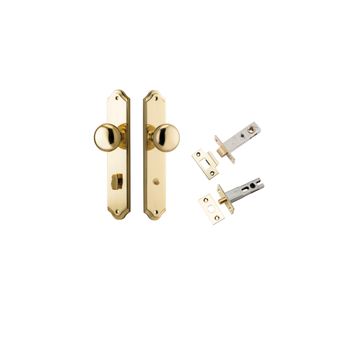 Cambridge Knob - Shouldered Backplate Privacy Kit with Privacy Turn