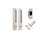 21419P - Rectangular Sliding Door Pull Privacy Kit with Privacy Turn - Satin Nickel - Privacy