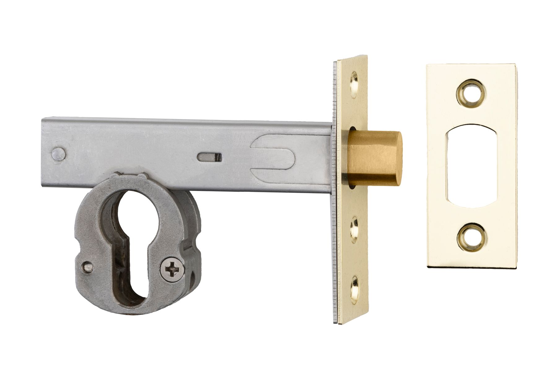 22556 - Euro Mortice Deadbolt - 70mm Backset - Polished Brass - Entrance