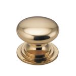0559 - Sarlat Cupboard Knob - P32xD38mm - Polished Brass