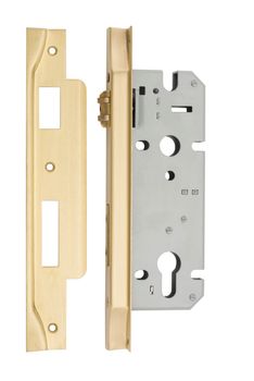 Rebated 85mm Euro Roller Mortice Locks - 45mm Backset