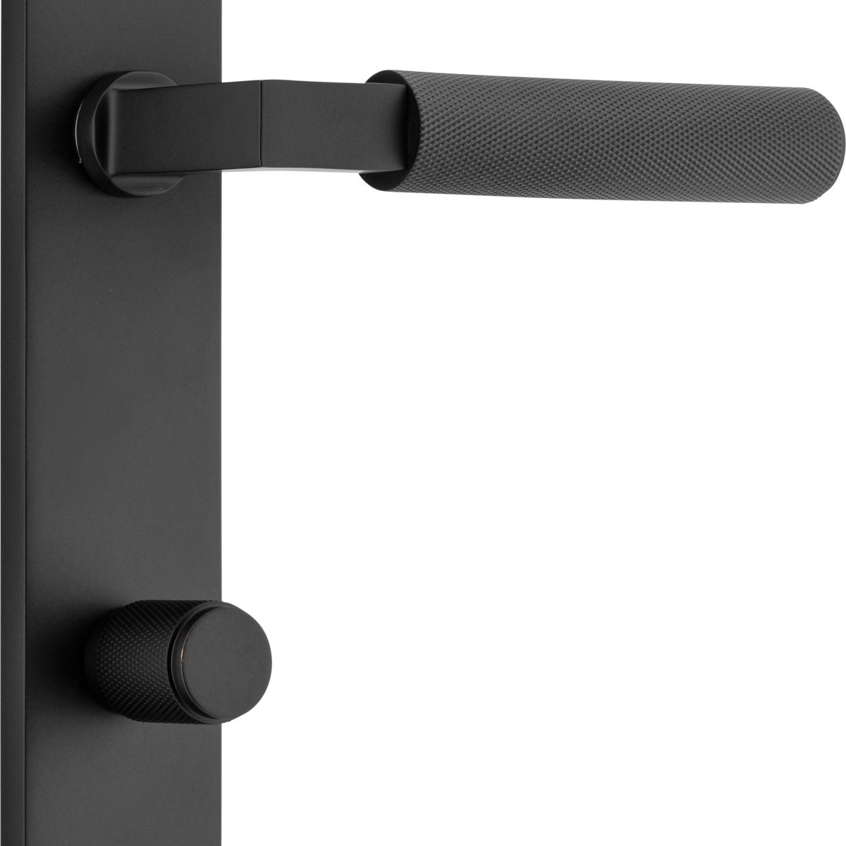 12768P85 - Brunswick Lever - Oval Backplate - Matt Black - Privacy