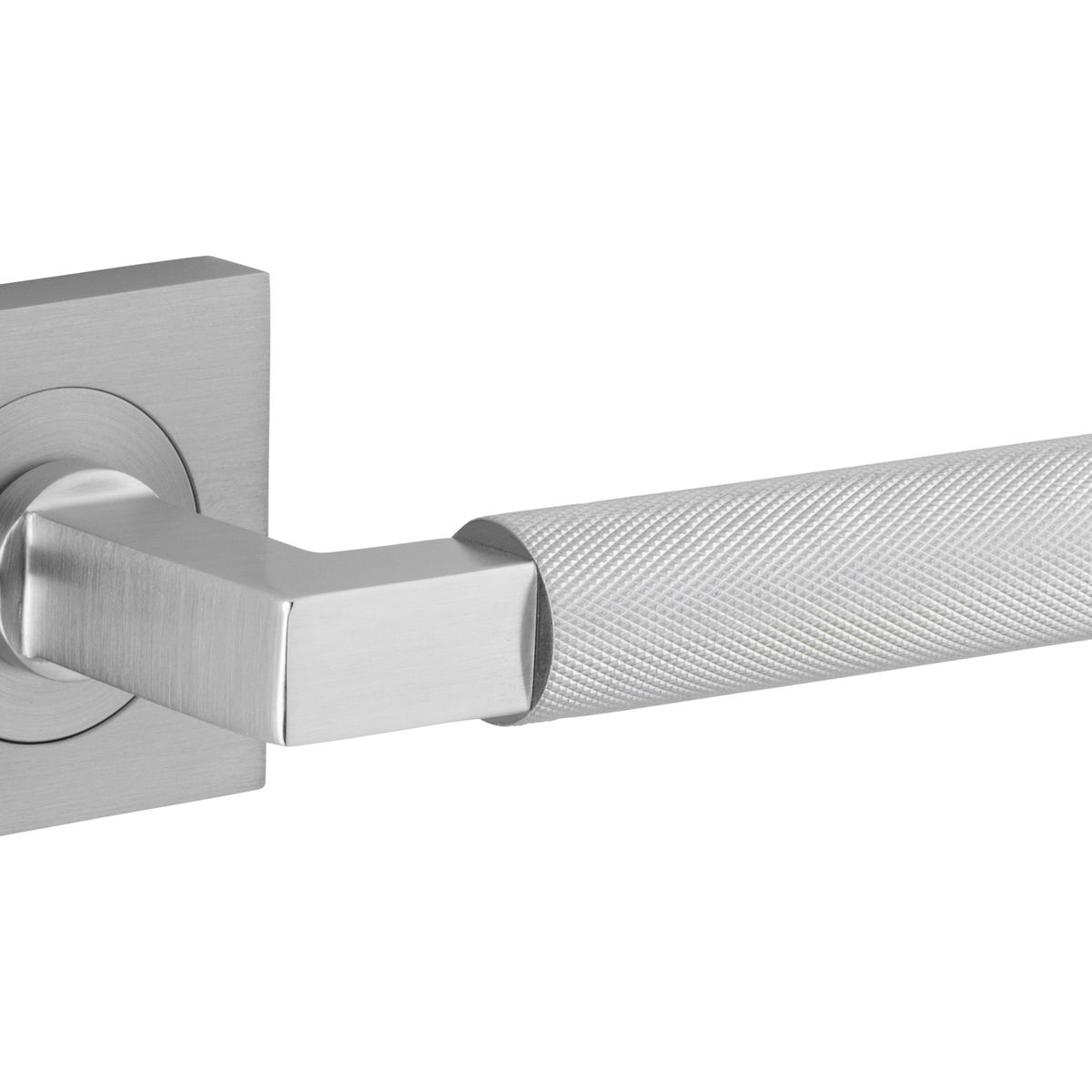0425KIBPRIV60 - Brunswick Lever - Square Rose Privacy Kit (Inbuilt Privacy) - Brushed Chrome - Privacy