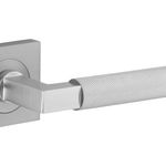 0425KIBPRIV60 - Brunswick Lever - Square Rose Privacy Kit (Inbuilt Privacy) - Brushed Chrome - Privacy