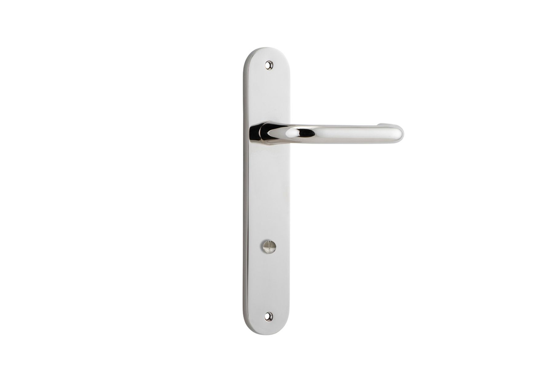14346P85 - Oslo Lever - Oval Backplate - Polished Nickel - Privacy