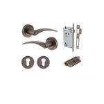9221KENTR60KK - Oxford Lever - Round Rose Entrance Kit with Separate High Security Lock - Signature Brass - Entrance