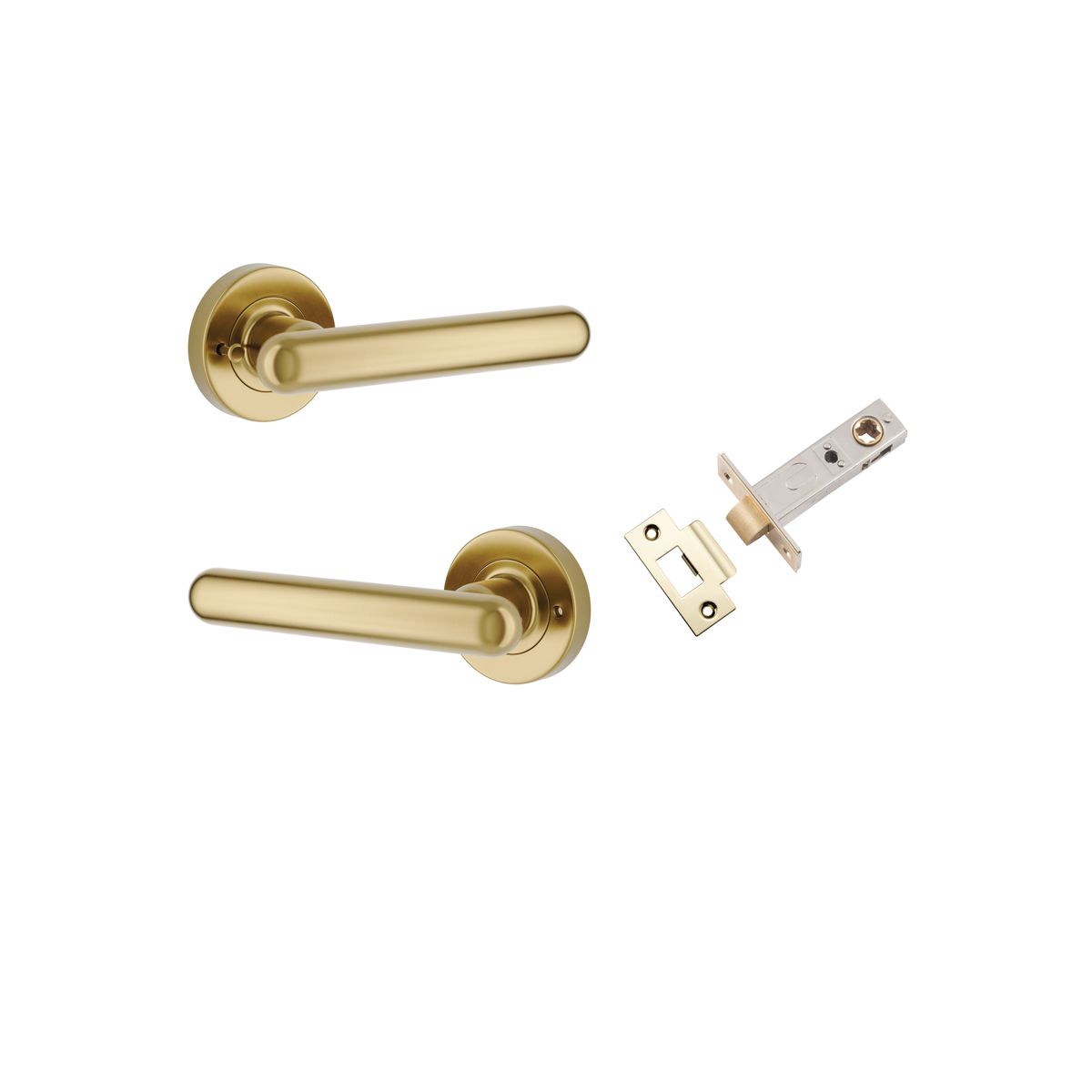 24000KIBPRIV60 - Puerto Lever - Round Rose (Inbuilt Privacy) - Brushed Gold PVD - Privacy