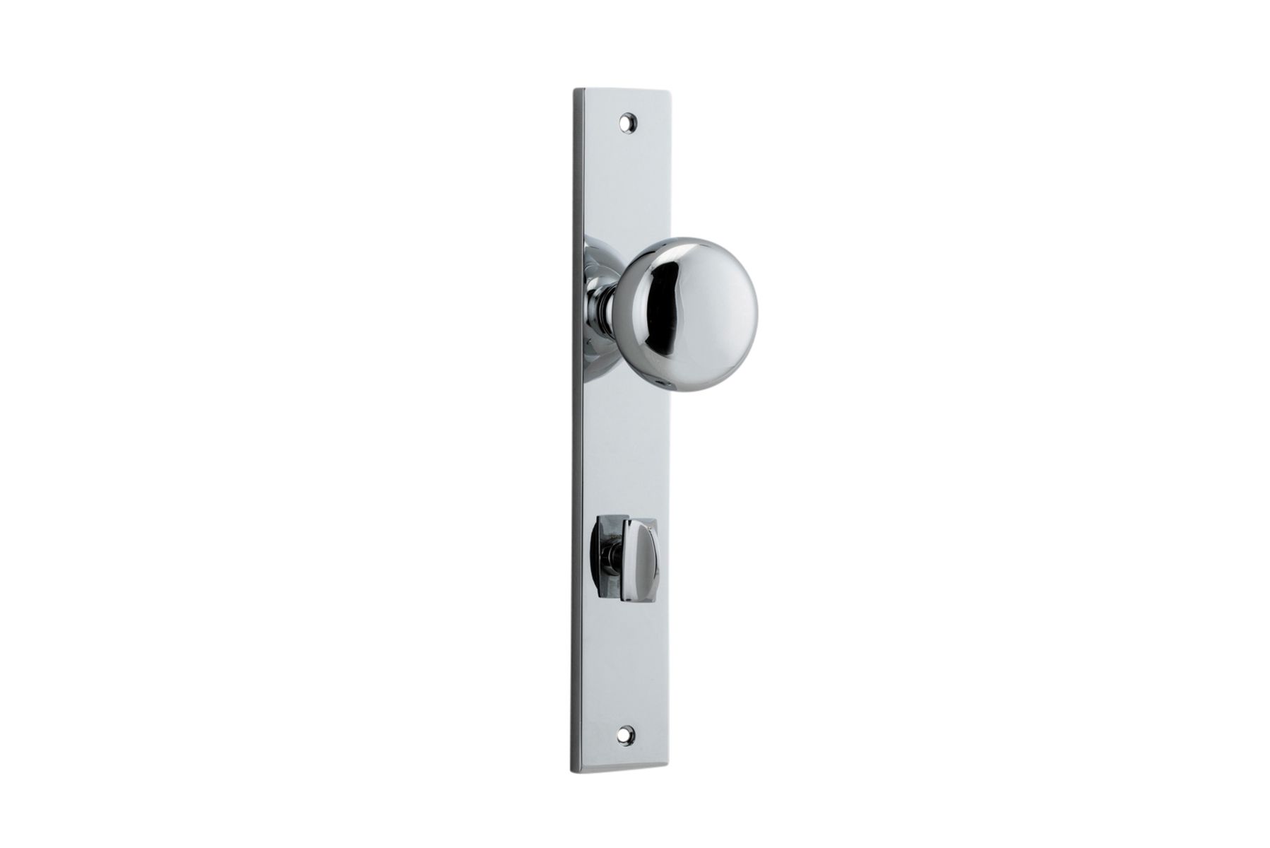 11822P85 - Cambridge Knob - Rectangular Backplate - Polished Chrome - Privacy
