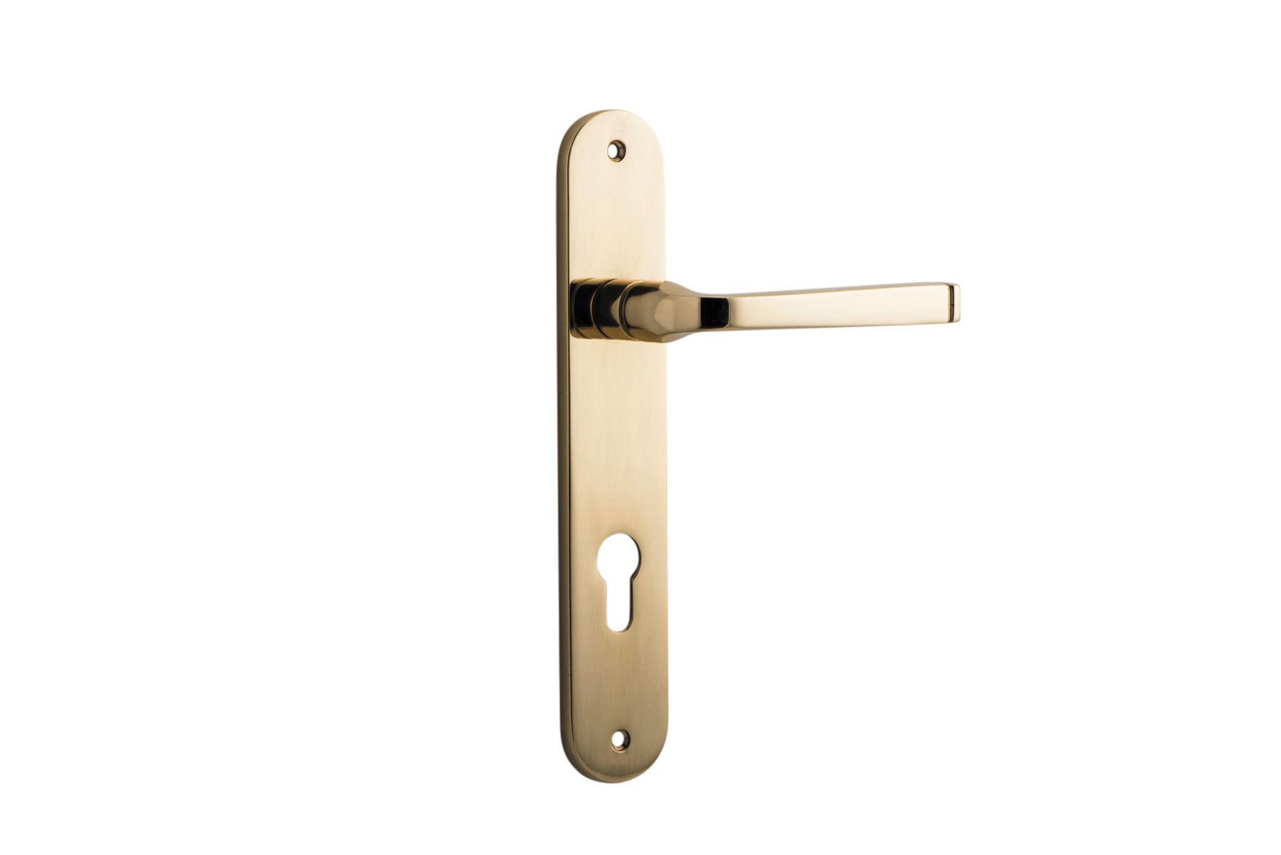 10232E85 - Annecy Lever - Oval Backplate - Polished Brass - Entrance