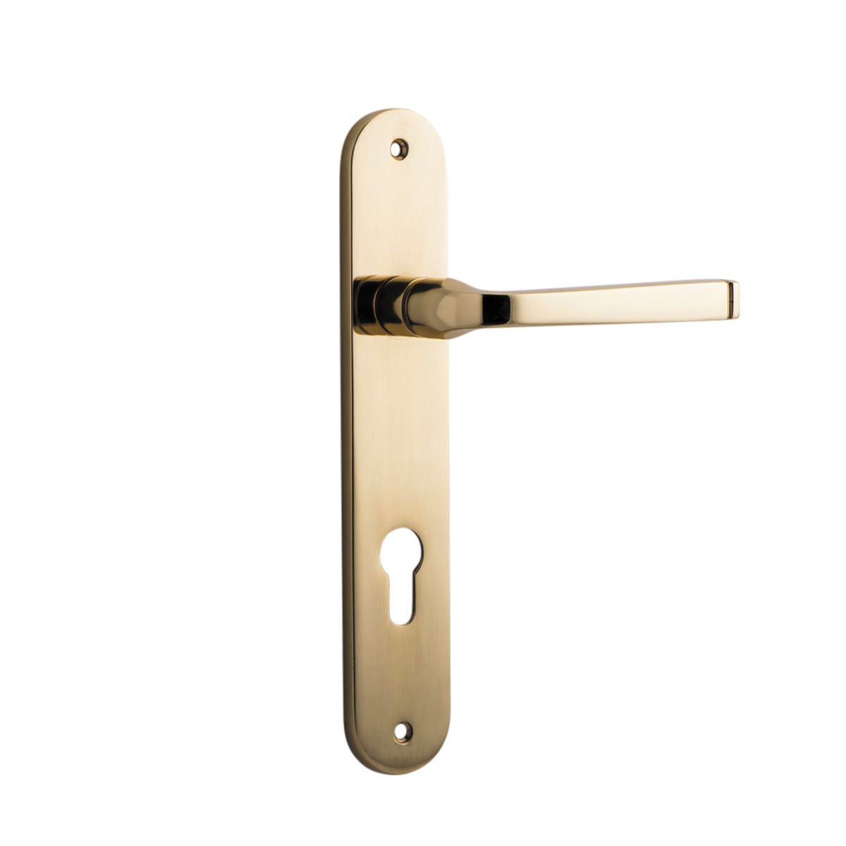 10232E85 - Annecy Lever - Oval Backplate - Polished Brass - Entrance