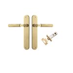 16268KPASS60 - Brunswick Lever - Oval Backplate Passage Kit - Brushed Gold PVD - Passage