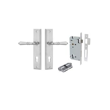 Sarlat Lever - Stepped Backplate Entrance Kit with High Security Lock