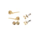 0455KPRIV60 - Como Lever - Round Rose Privacy Kit - Brushed Brass - Privacy