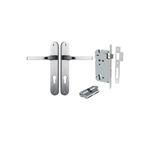 12232KENTR60KK - Annecy Lever - Oval Backplate Entrance Kit with High Security Lock - Brushed Chrome - Entrance