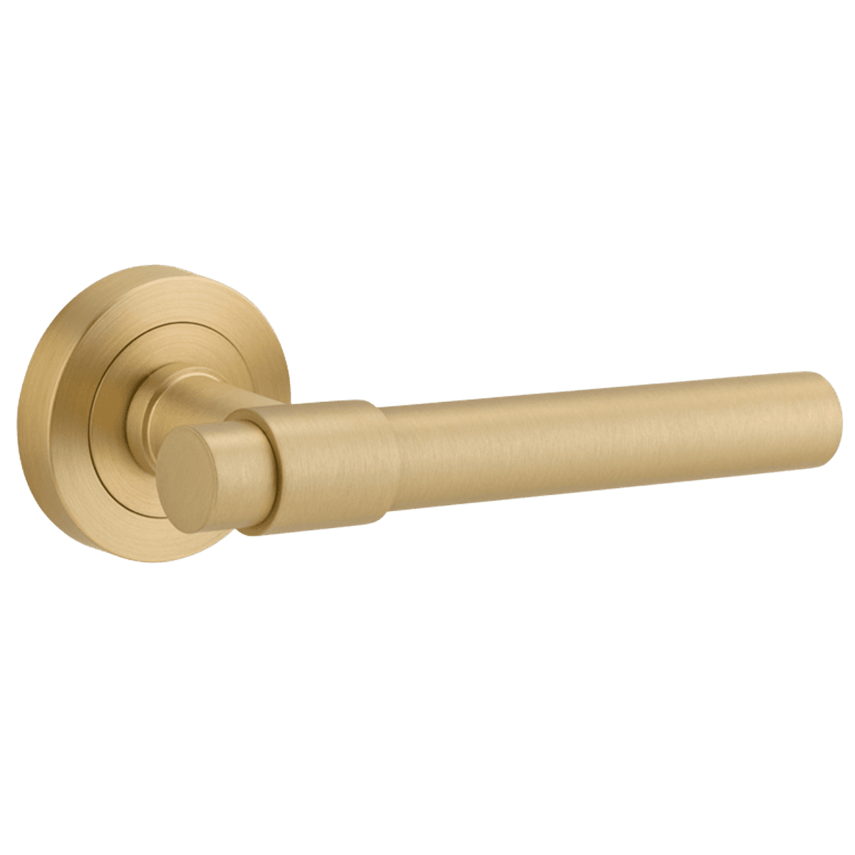 16626 - Helsinki Lever - Round Rose - Brushed Gold PVD - Passage