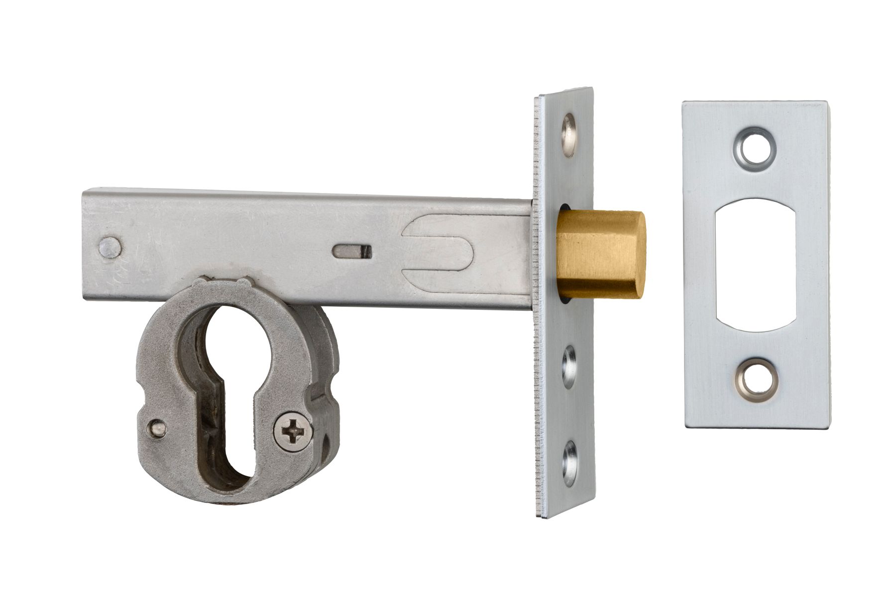 22153 - Euro Mortice Deadbolt - 60mm Backset - Brushed Chrome - Entrance