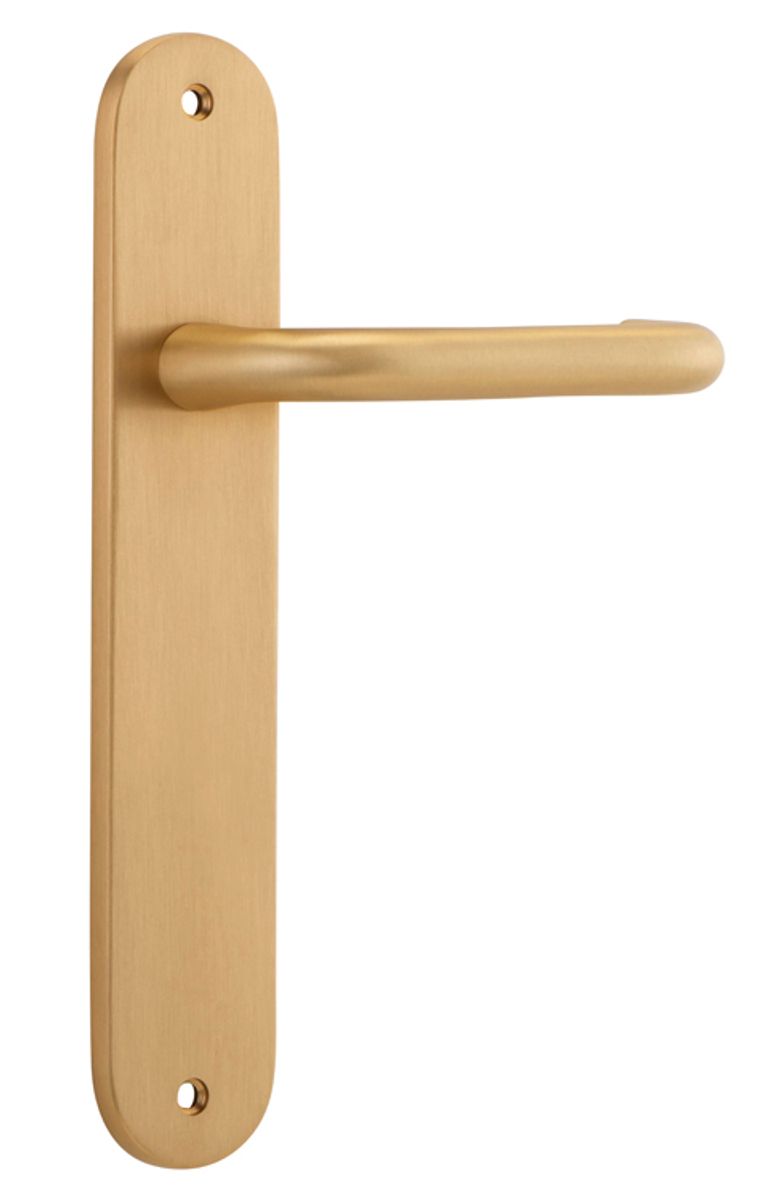 15346 - Oslo Lever - Oval Backplate - Brushed Brass - Passage