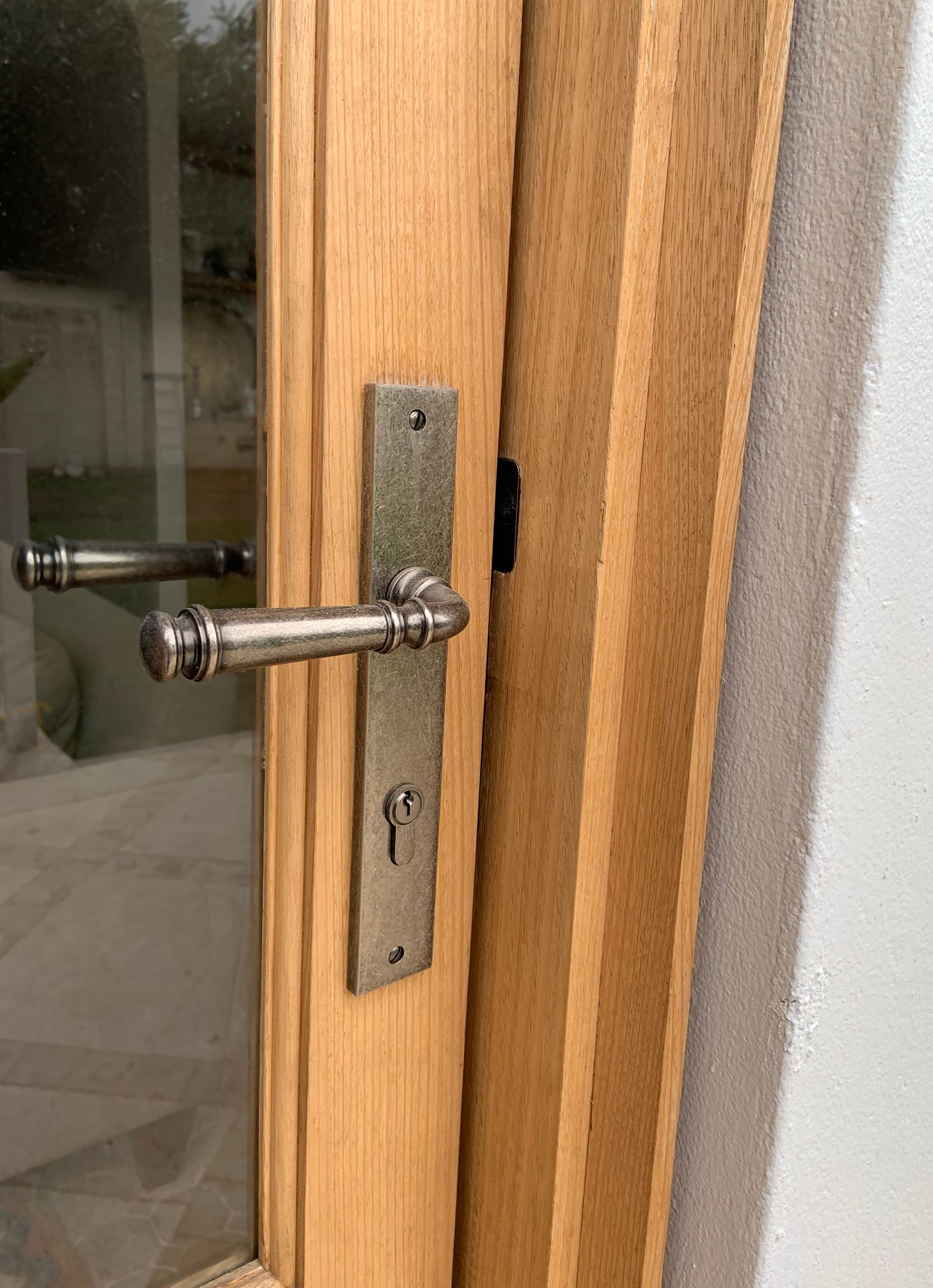 10206KPASS60 - Verona Lever - Rectangular Backplate Passage Kit - Polished Brass - Passage