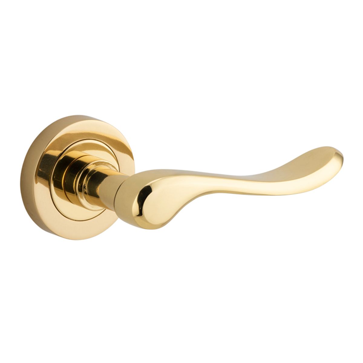20790 - Stirling Lever - Round Rose - Polished Brass - Passage