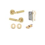 16272KENTR60KK - Berlin Lever - Round Rose Entrance Kit with High Security Lock - Brushed Gold PVD - Entrance