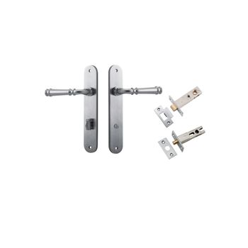 Verona Lever - Oval Backplate Privacy Kit with Privacy Turn