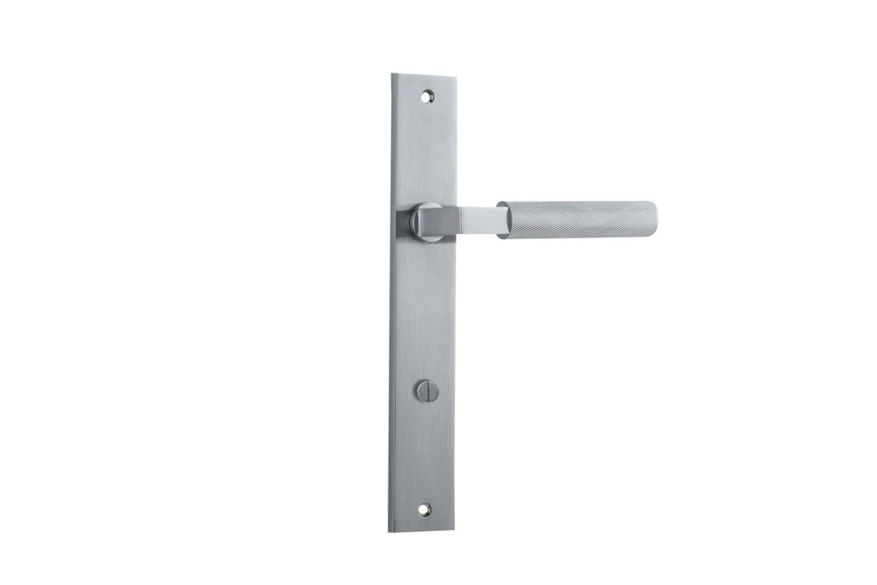 12252 - Brunswick Lever - Rectangular Backplate - Brushed Chrome - Passage