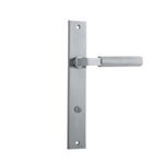 12252P85 - Brunswick Lever - Rectangular Backplate - Brushed Chrome - Privacy