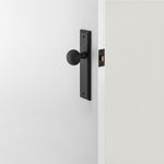 12842 - Guildford Knob - Stepped Backplate - Matt Black - Passage