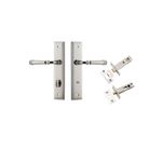 14242KPRIV60 - Verona Lever - Stepped Backplate Privacy Kit with Privacy Turn - Polished Nickel - Privacy