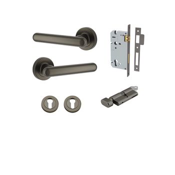 Puerto Lever - Round Rose Entrance Kit with Separate High Security Lock