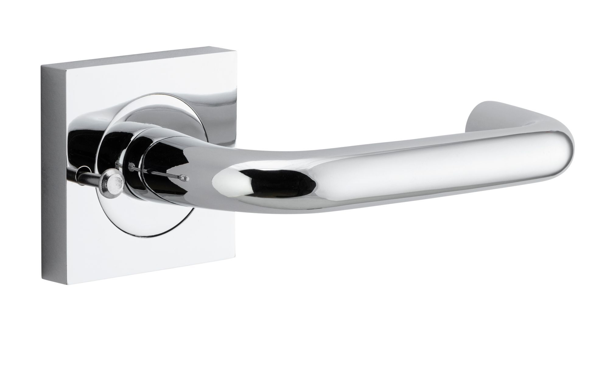 20364KIBPRIV60 - Oslo Lever - Square Rose (Inbuilt Privacy) - Polished Chrome - Privacy
