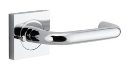 20364KIBPRIV60 - Oslo Lever - Square Rose (Inbuilt Privacy) - Polished Chrome - Privacy