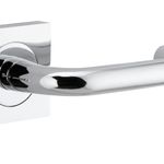 20364KIBPRIV60 - Oslo Lever - Square Rose (Inbuilt Privacy) - Polished Chrome - Privacy
